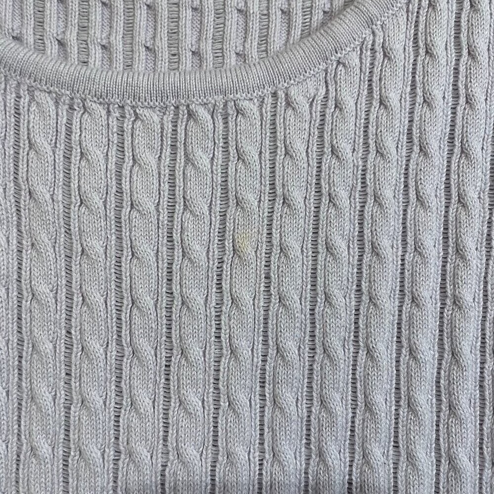Jeanne Pierre Crop‎ Cable Knit Sweater Vest, Size XL - Picture 4 of 4